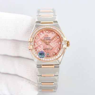 Omega 5th Constellation 29MM 8700 Movement Stainless Steel Diamond Bezel Watch